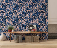 Indigo Grove Botanical Print Wallpaper⁠