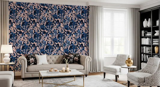 Indigo Grove Botanical Print Wallpaper⁠