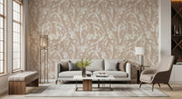 Earthy Brushstroke Leaves Wallpaper⁠