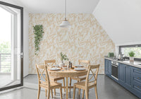 Minimalist Brushstroke Foliage Wallpaper⁠