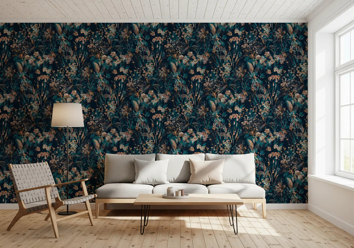 Nocturnal Meadow Pattern Wallpaper⁠