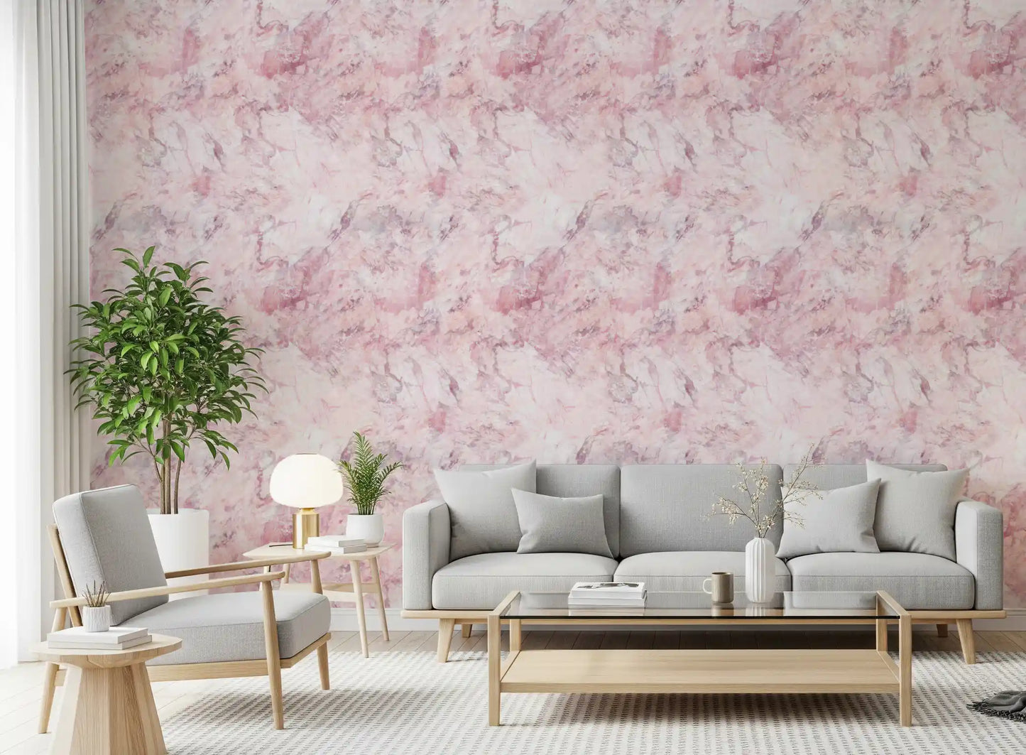 Blush Marble Stone Texture Wallpaper⁠