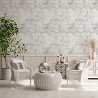 Monochrome Veined Marble Surface Wallpaper⁠