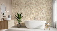 Rustic Botanical Line Art Wallpaper⁠