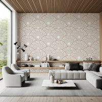 Art Deco Fan Radiating Arcs Wallpaper⁠
