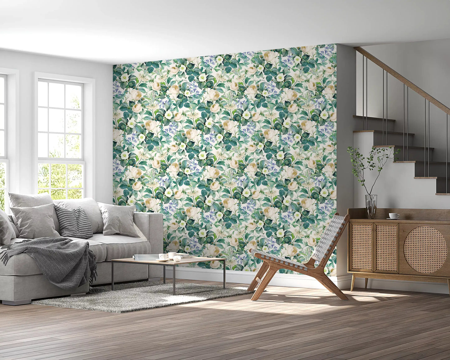 Vintage Botanical English Garden Flora Wallpaper⁠