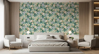 Vintage Botanical English Garden Flora Wallpaper⁠