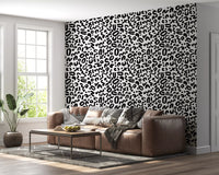 Monochrome Doodle Abstract Shapes Wallpaper⁠