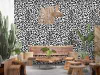 Monochrome Doodle Abstract Shapes Wallpaper⁠