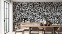 Monochrome Doodle Abstract Shapes Wallpaper⁠