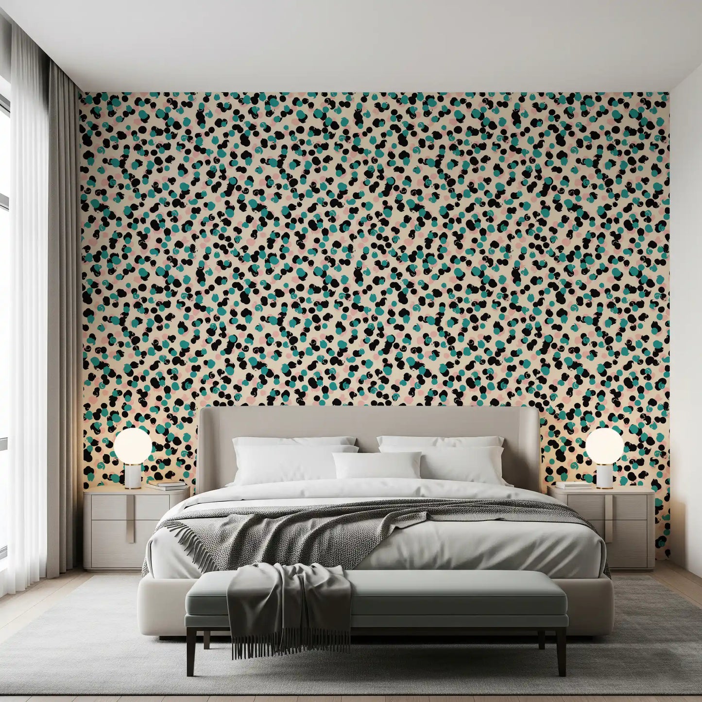Textured Spotty Modern Pattern Wallpaper⁠