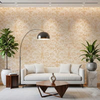 Soft Neutral Botanical Illustration Wallpaper⁠