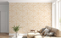 Soft Neutral Botanical Illustration Wallpaper⁠