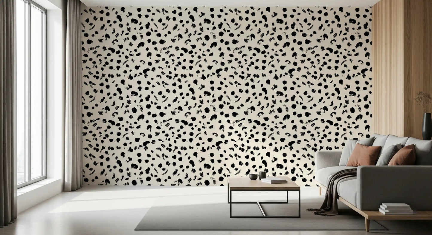 Minimalist Monochrome Brush Marks Wallpaper⁠