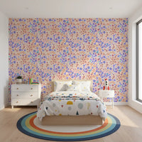 Cheerful Painted Meadow Bloom Wallpaper⁠