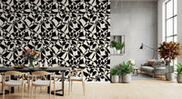Abstract Geometric Monochrome Flow Wallpaper⁠