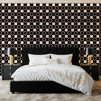 Minimalist Monochrome Geometric Grid Wallpaper⁠