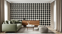 Abstract Ink Geometric Grid Wallpaper⁠