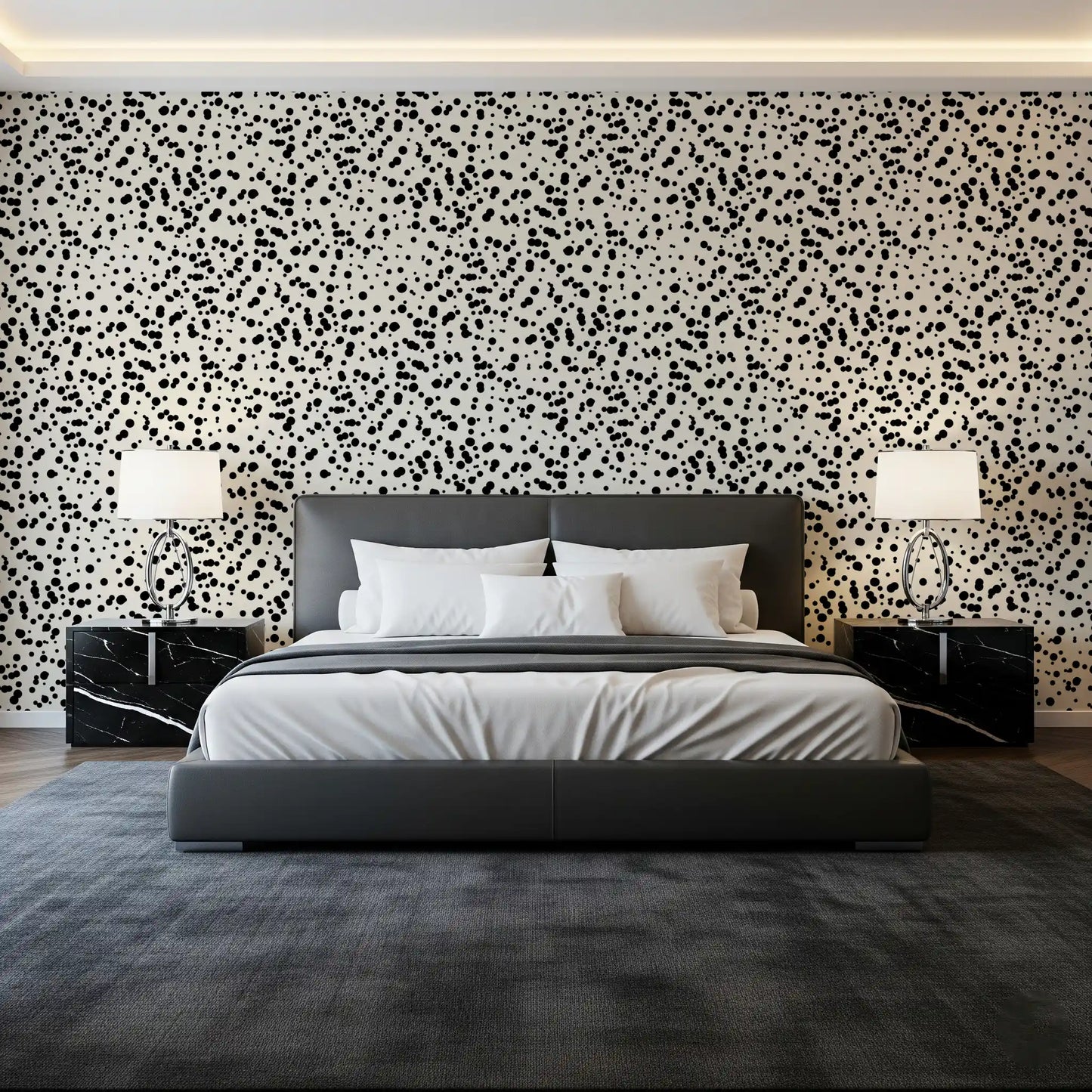 Monochrome Spotted Artistry Wallpaper⁠