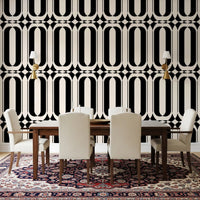 Graphic Interlocking Curves Wallpaper⁠