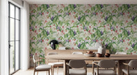 Botanical Fern and Petal Wallpaper⁠