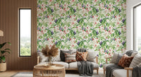 Botanical Fern and Petal Wallpaper⁠