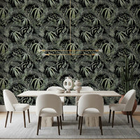 Verdant Jungle Brushstroke Art Wallpaper⁠