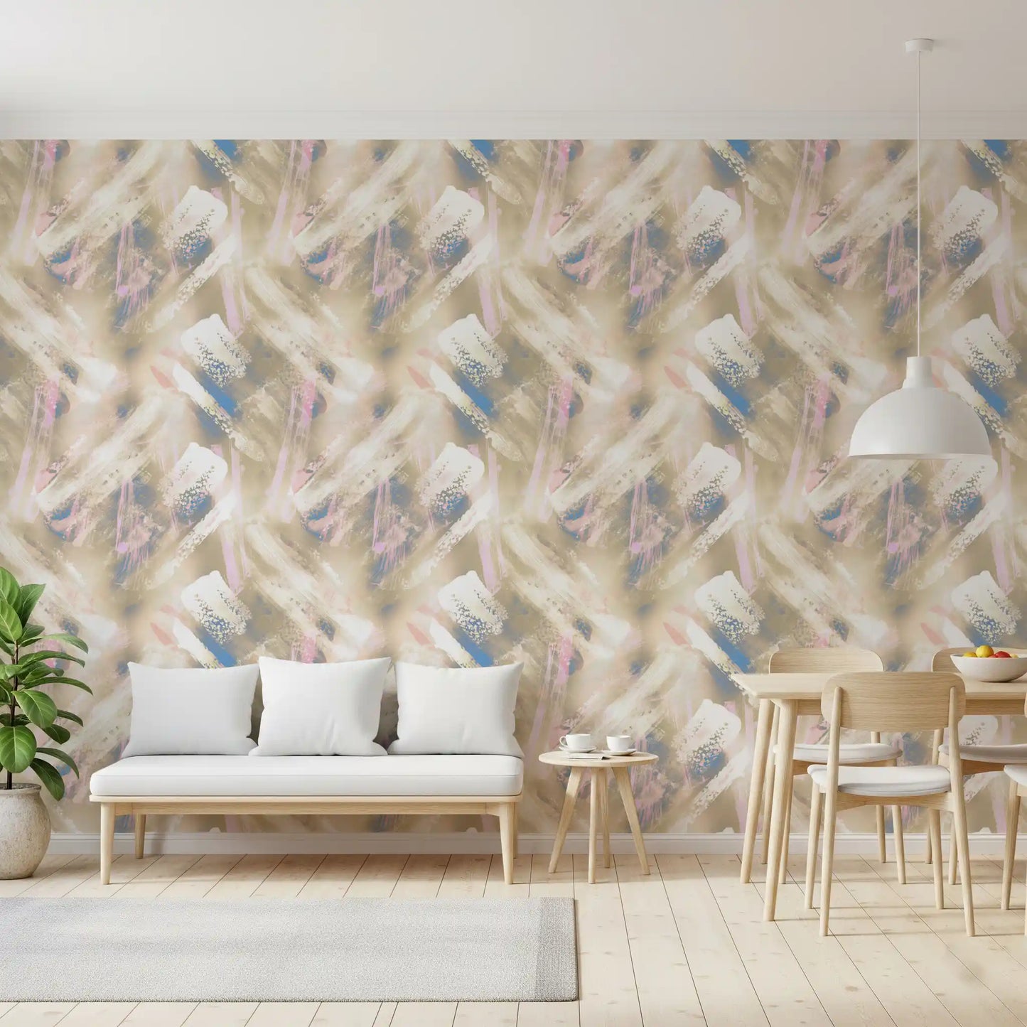 Soft Brushstroke Abstract Art Wallpaper⁠