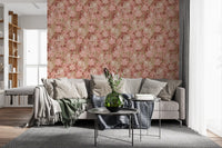 Rustic Terracotta Floral Bloom Wallpaper⁠