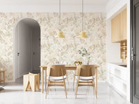 Muted Sage Garden Leaves Wallpaper⁠
