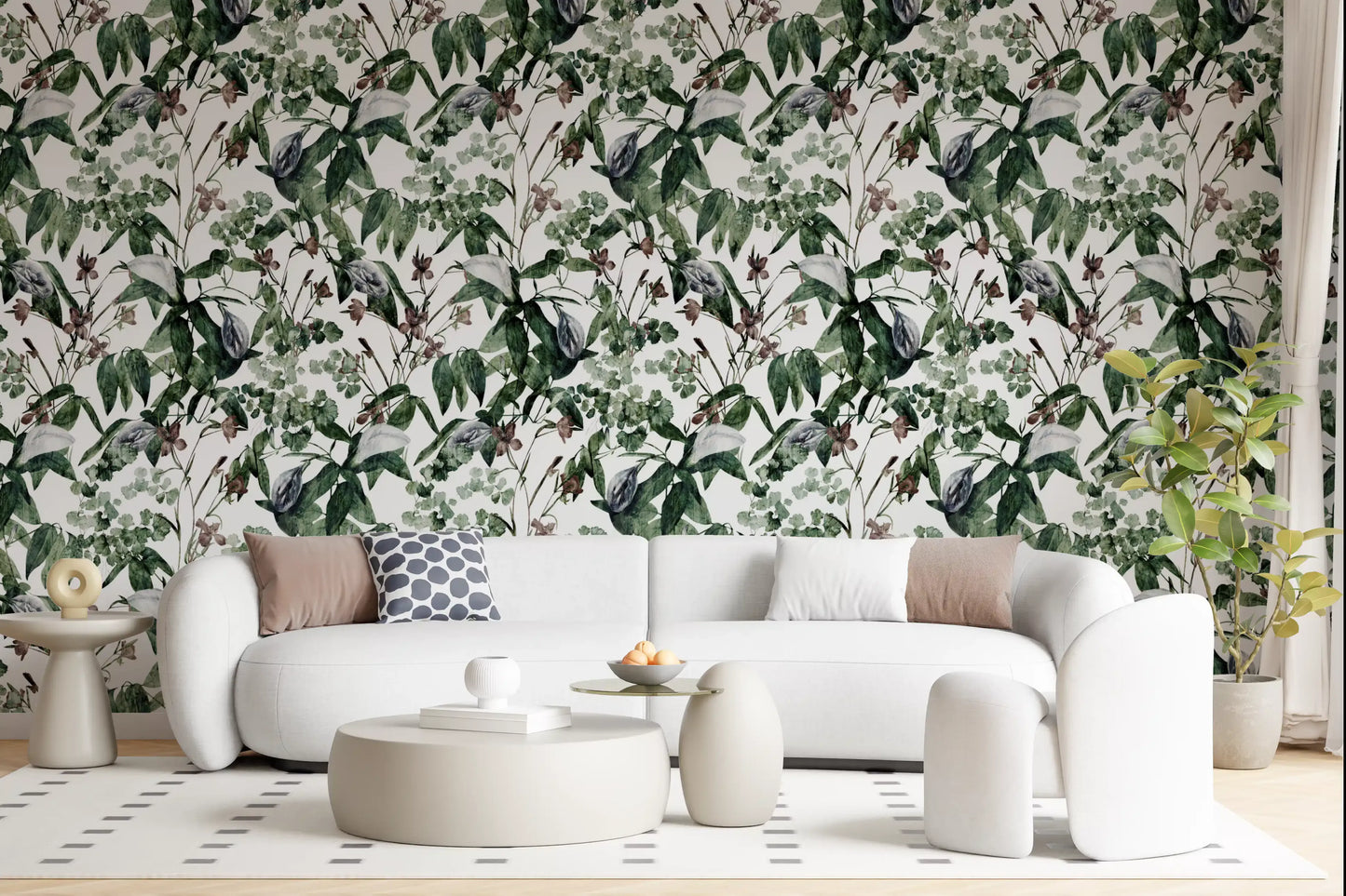 Serene Botanical Foliage Wallpaper⁠