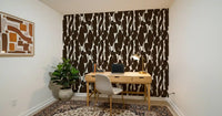Abstract Organic Dark Brown Shapes Wallpaper⁠