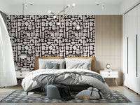 Abstract Painted Shapes Pattern Wallpaper⁠