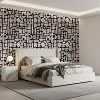 Abstract Painted Shapes Pattern Wallpaper⁠