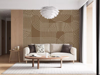Abstract Earthy Arches Wall Mural