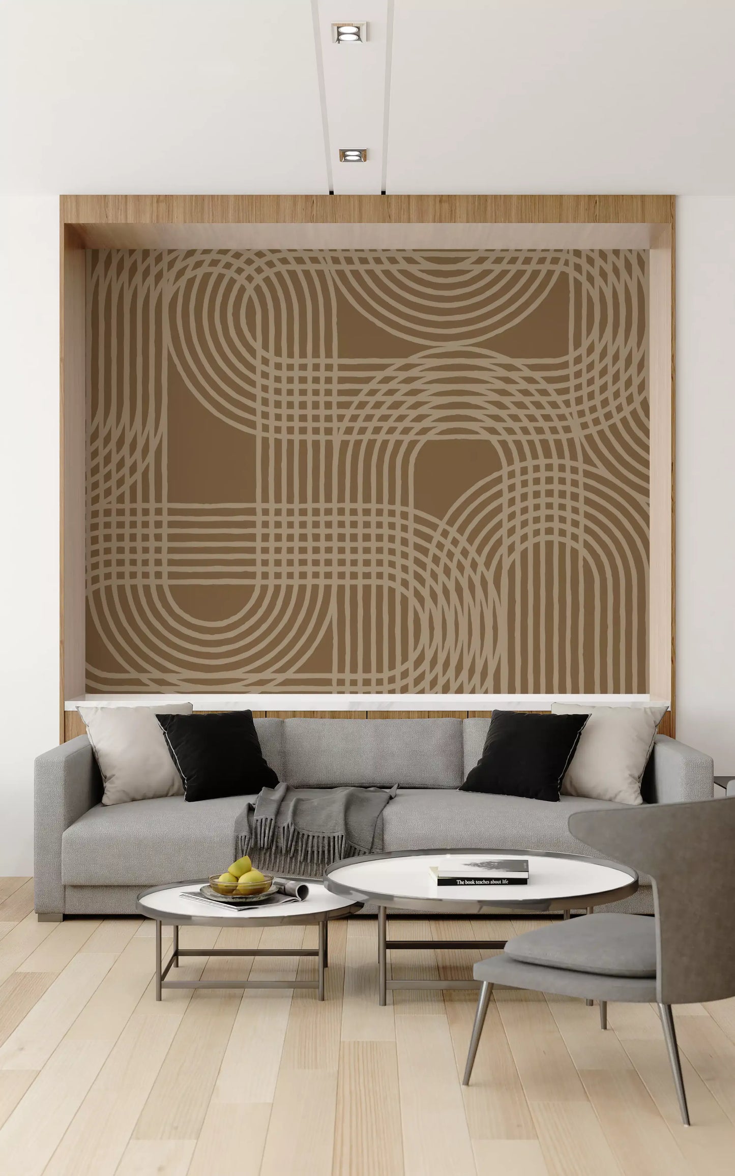 Abstract Earthy Arches Wall Mural