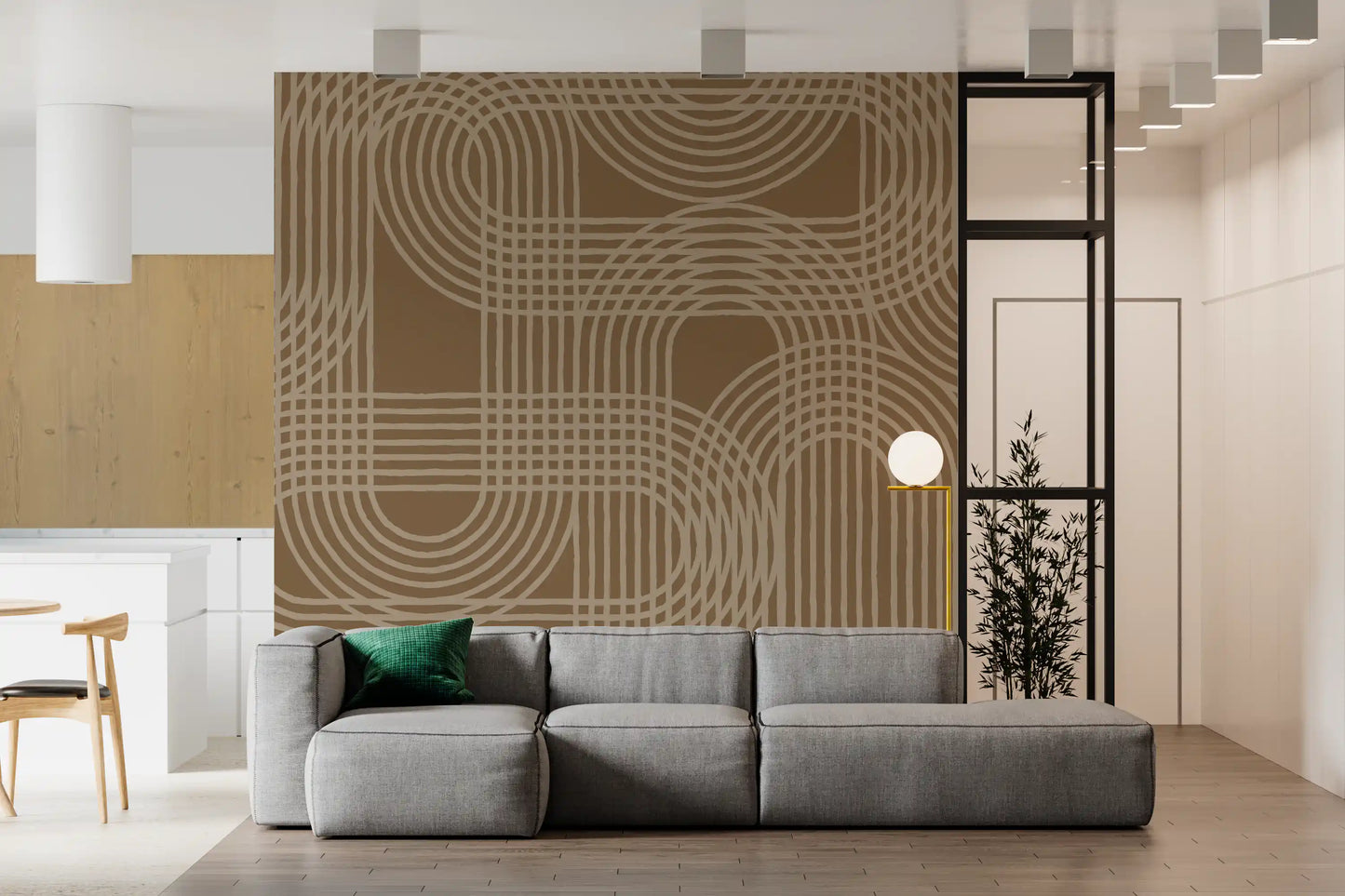 Abstract Earthy Arches Wall Mural