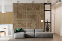 Abstract Earthy Arches Wall Mural