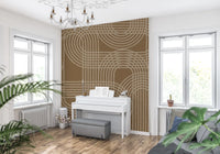 Abstract Earthy Arches Wall Mural