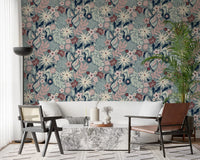 Muted Floral Garden Flora Wallpaper⁠