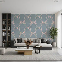 Vintage Pastel Bow Print Wallpaper⁠