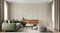 Cream Swirl Geometric Wallpaper⁠
