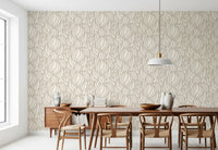 Cream Swirl Geometric Wallpaper⁠