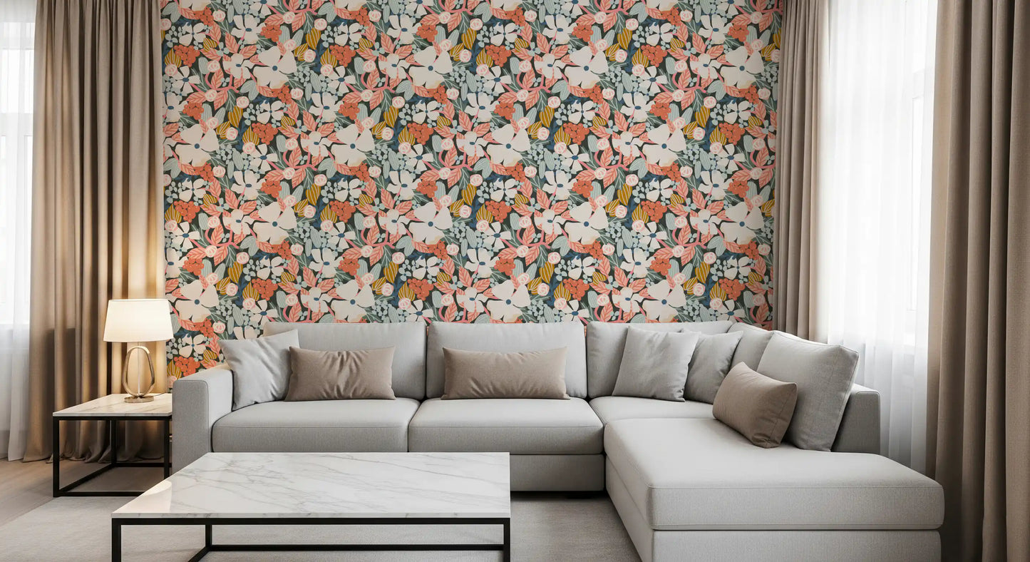 Botanical Garden Harvest Pattern Wallpaper⁠