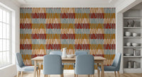 Retro Abstract Block Geometric Wallpaper⁠