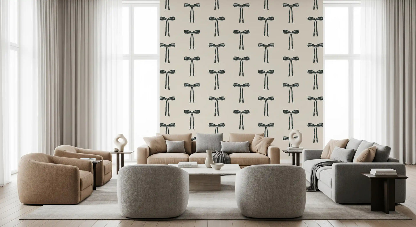 Minimalist Hand-Drawn Bows Wallpaper⁠