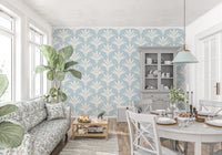 Abstract Fan Leaf Pattern Wallpaper⁠