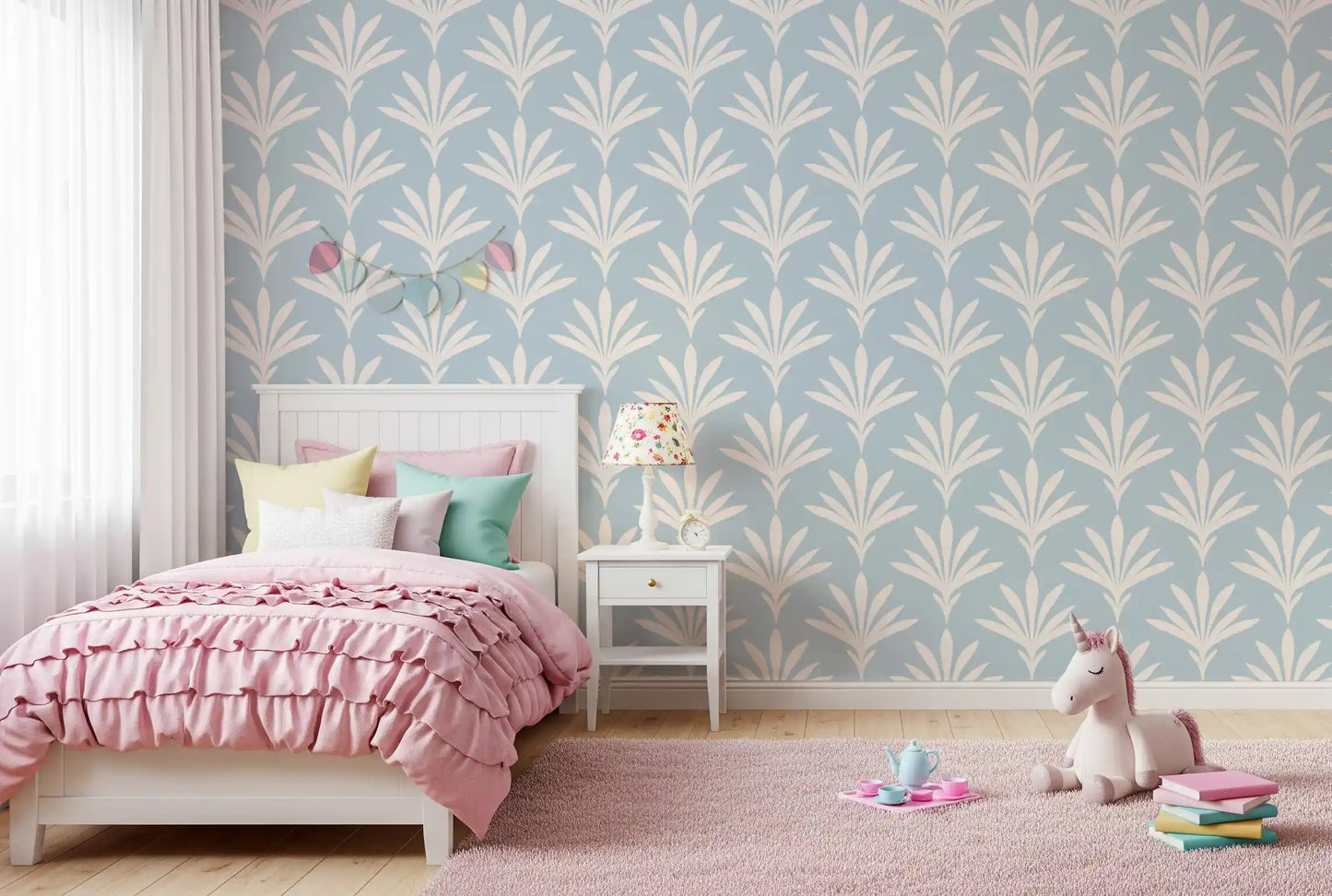 Abstract Fan Leaf Pattern Wallpaper⁠