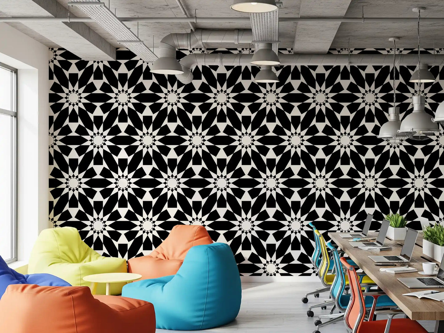 Minimalist Star Tile Wallpaper Pattern Wallpaper⁠