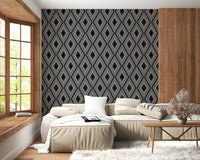 Monochromatic Geometric Diamond Lattice Wallpaper⁠